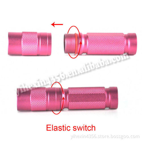 Boruit Mini 365nm Purple Light UV LED Flashlight